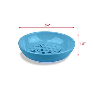 EcoWare Whisker-Friendly Blue Cat Bowl 8 OZ