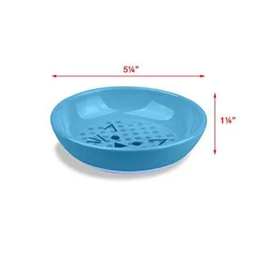 EcoWare Whisker-Friendly Blue Cat Bowl 8 OZ