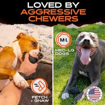 Monster K9 Indestructible Dog Ball for Aggressive Chewers