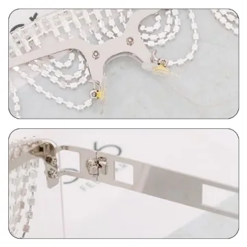 Trendy Rhinestone Tassel Oversized Sunglasses for All