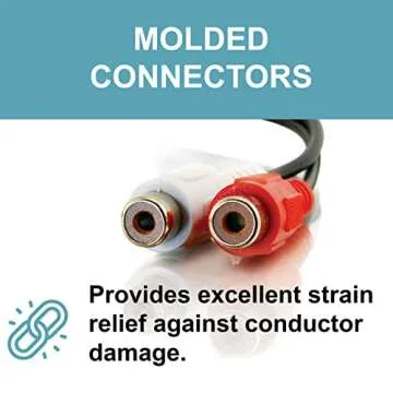 Legrand - C2G RCA Audio Cable, RCA Stereo Cable with Double Shielded Cable with Molded Connectors, 3 Foot Cable, 1 Count, Black, C2G 40463