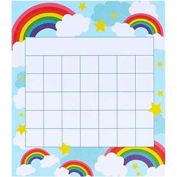 Juvale Kids Behavior Incentive Chart - 60 Rainbow Stickers
