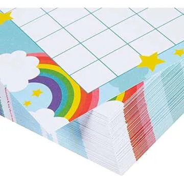 Juvale Kids Behavior Incentive Chart - 60 Rainbow Stickers