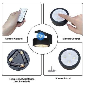 Battery Operated Magnetic Picture Light with Remote Control