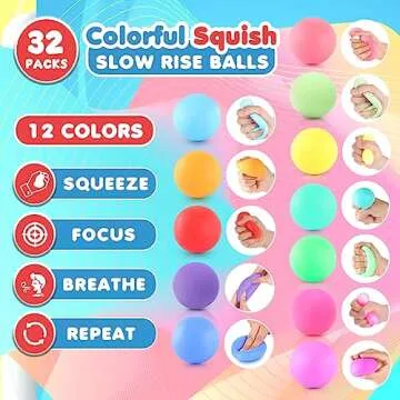 Stress Balls 32 Pack for Anxiety Relief and Fun
