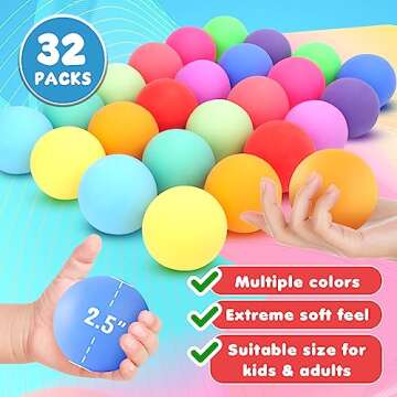 Stress Balls 32 Pack for Anxiety Relief and Fun