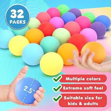 Stress Balls 32 Pack for Anxiety Relief and Fun