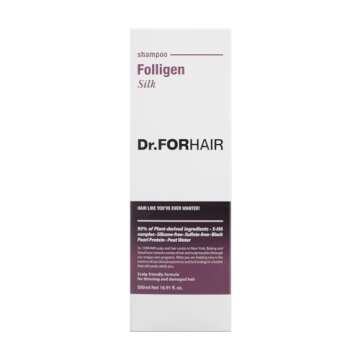 DR.FORHAIR Folligen Silk Shampoo 16.9 fl oz 500 ml For Thinning Hair Damaged Cuticles Growth Care Tr...