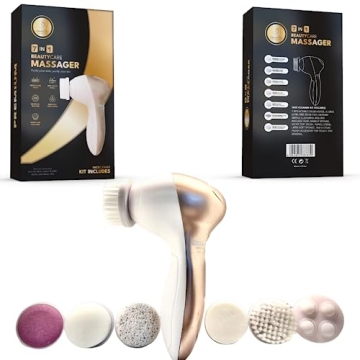 Premium Facial Cleansing Brush 7 in 1 Flawless Gold Edition