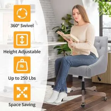 Elegant Swivel Office Chair with Ergonomic Design