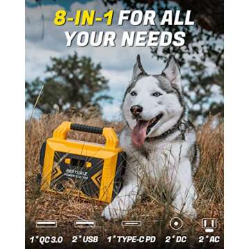 LIPOWER 300W Portable Power Station, Average 25 Phone Recharges, 1-4 Nights for CPAP, 296Wh Portable Solar Powered Generator Battery Supply for RV Camping, Emergency, Power Outages