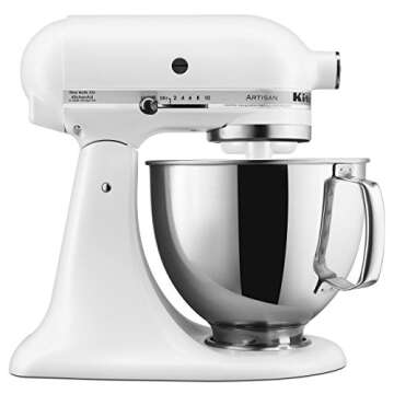 Renewed KitchenAid Artisan 5 Qt Matte White Mixer