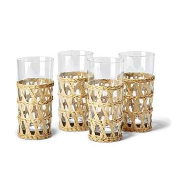 Two's Company Island Chic 24-Piece Drinking Glass Set