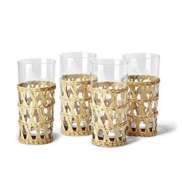 Two's Company Island Chic 24-Piece Drinking Glass Set