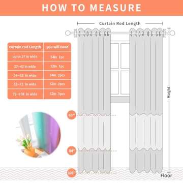 XiDi Curtains for Girls Bedroom Decor, Rainbow Curtains for Kids Room Decor, Purple Blackout Curtain...