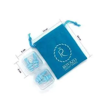 Reusable Silicone Ear Plugs - 2 Pairs - NRR 32, Waterproof, Hypoallergenic - Ultra Comfortable Noise Reduction Earplugs for Swimming, Concerts and Airplanes - Gift Travel Pouch