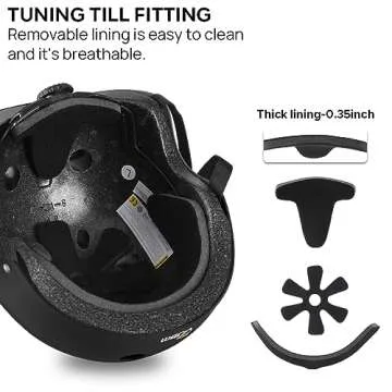 Lightweight JBM Skateboard Helmet with Adjustable Fit & Ventilation