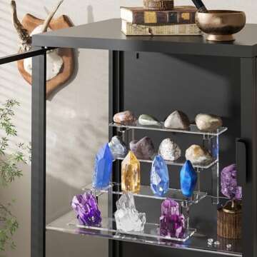 WINKINE Clear Perfume Organizer, Acrylic Risers for Display, Risers Compatible with Funko Amiibo POP Figures, 4 Tiered Cupcake Stand for Dresser, Cologne Stand Organizer, Shelf Stand Risers, 3 Pack