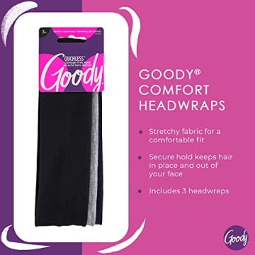 Goody Ouchless Comfort Head Wraps - Soft & Stretchy Fabric