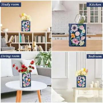 Uiifan Book Shaped Small Flower Vase for Home Decor