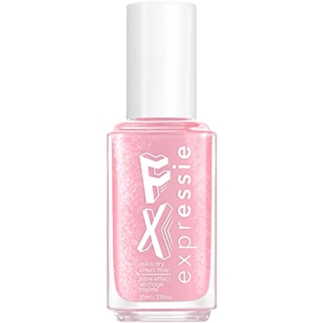 essie Expressie FX Quick-Dry Vegan Nail Polish, Prismatic Chromatic Top Coat, Faux Real, 0.33 fl oz