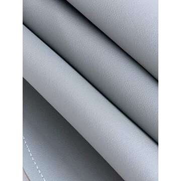 Scheuer Brand Leather Splat Mat - Waterproof Baby High Chair Floor Mat | High Chair Mat | Splat Mat for Under High Chair | Baby Food Mat | Splash and Spill Mat | Under Highchair Mat (Grey-Circle)