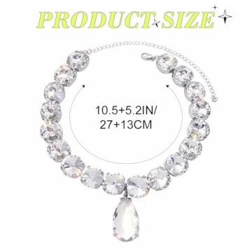 ACEDRE Rhinestone Choker Necklace Stylish Crystal Jewelry