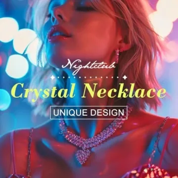 ACEDRE Rhinestone Choker Necklace Stylish Crystal Jewelry