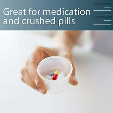 1000 Plastic Disposable Medicine Measuring Mixing Cups, Small 1 oz Dosage Graduated