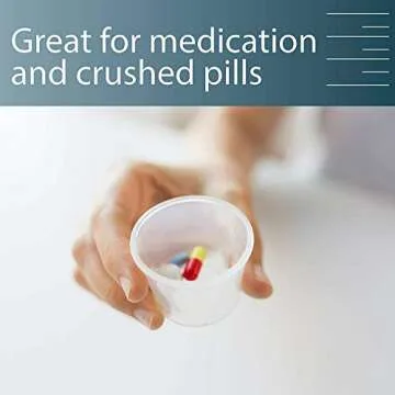 1000 Plastic Disposable Medicine Measuring Mixing Cups, Small 1 oz Dosage Graduated