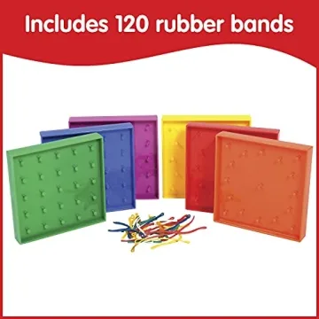 edxeducation Double-Sided Geoboard Set for Kids 3+