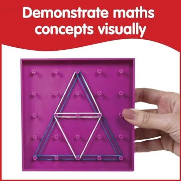 edxeducation Double-Sided Geoboard Set for Kids 3+