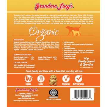 Grandma Lucy's - Organic Baked Dog Treats - Pumpkin - 14Oz