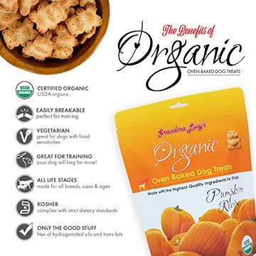 Grandma Lucy's - Organic Baked Dog Treats - Pumpkin - 14Oz