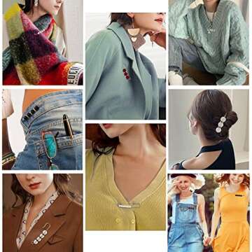 60PCS Brooches Pins, Fashion Brooch Pins for Women Shirt Pant Sweater Shawl Hat Clip Pant Waist Tightener Safety Pins Large Pearl Brooch for Clothes Dress Decoration Accessories