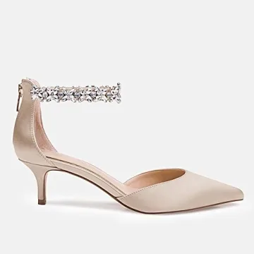 Wedding Rhinestones Kitten Heels Pumps for Women