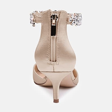 Wedding Rhinestones Kitten Heels Pumps for Women