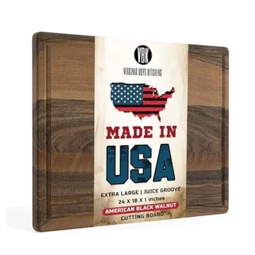Virginia Boys Kitchens Extra Large Walnut Cutting Board - Sustainable & Durable Kitchen Essential