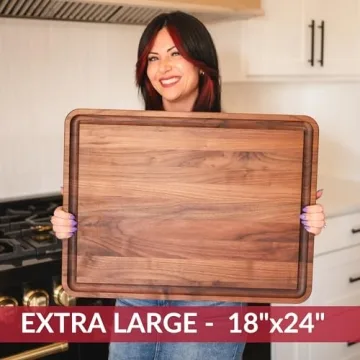 Extra Large Walnut Wood Cutting Board Made in USA