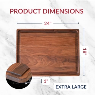 Extra Large Walnut Wood Cutting Board Made in USA