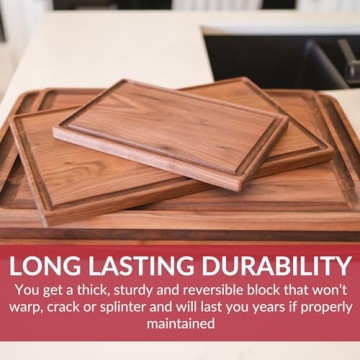 Extra Large Walnut Wood Cutting Board Made in USA