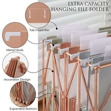 Y YOMA Cute Colored Accordion File Folders for Organizing