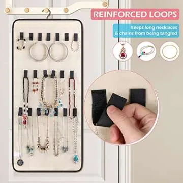 MISSLO Dual-Sided Jewelry Organizer with 40 Pockets