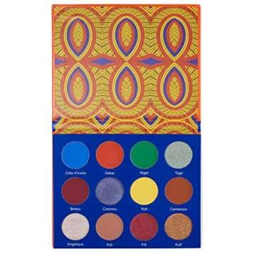 Vibrant 12 Assorted Eye Shadows - The Afrique Palette