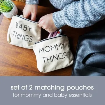 Mommy and Baby Canvas Pouch Set for Travel