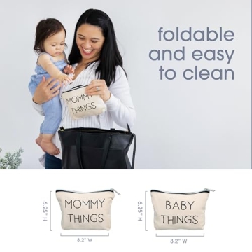 Mommy and Baby Canvas Pouch Set for Travel