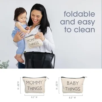 Mommy and Baby Canvas Pouch Set for Travel