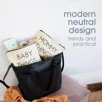 Mommy and Baby Canvas Pouch Set for Travel