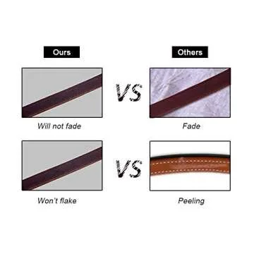 Wellbro Real Leather Double Dog Leash, No Tangle Dual Dog Leashes with Heavy Duty Shiny Coupler, 5 Feet Pet Training and Walking Leads for 2 Puppies, Small and Medium Dogs, Brown