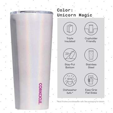 Corkcicle Sparkle Unicorn Insulated Tumbler - 24 oz